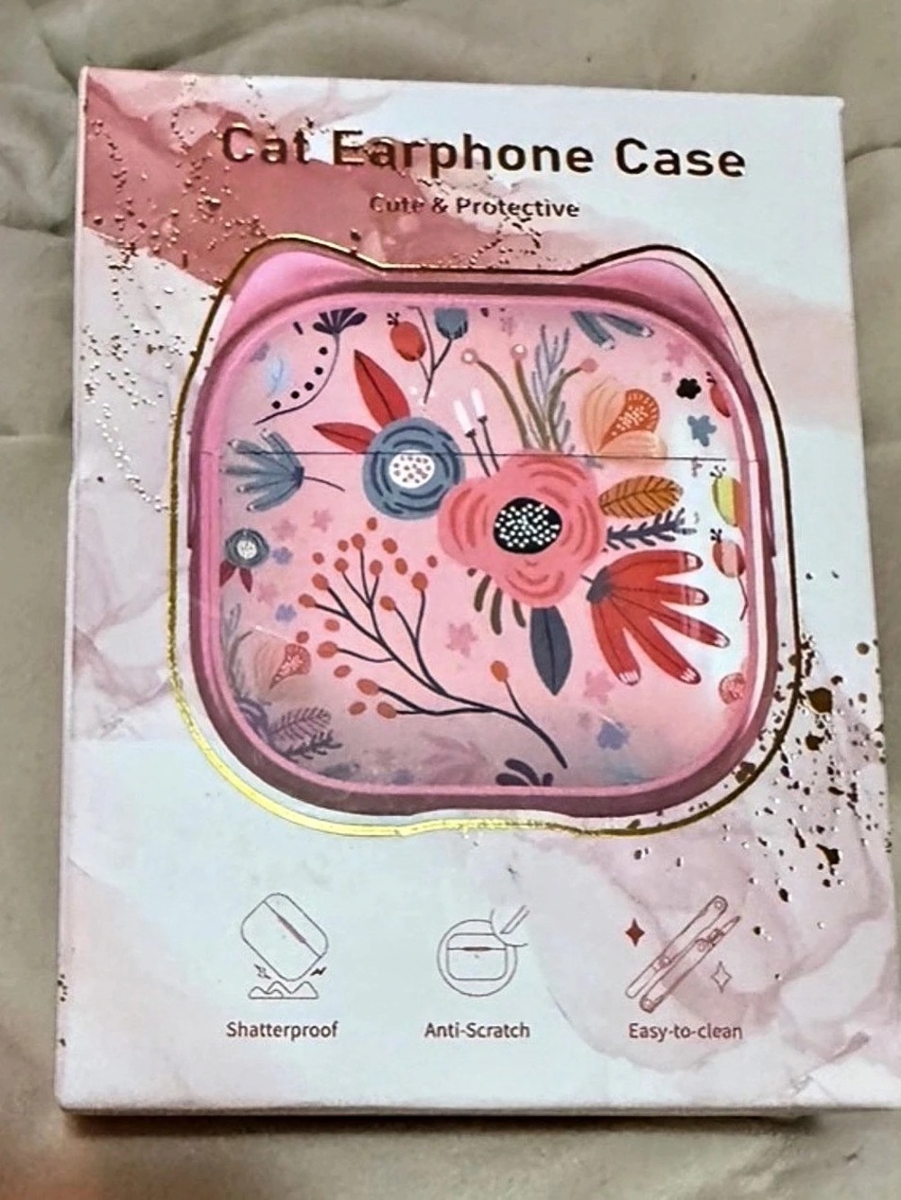 Floral Pink NWT earphone phone case
